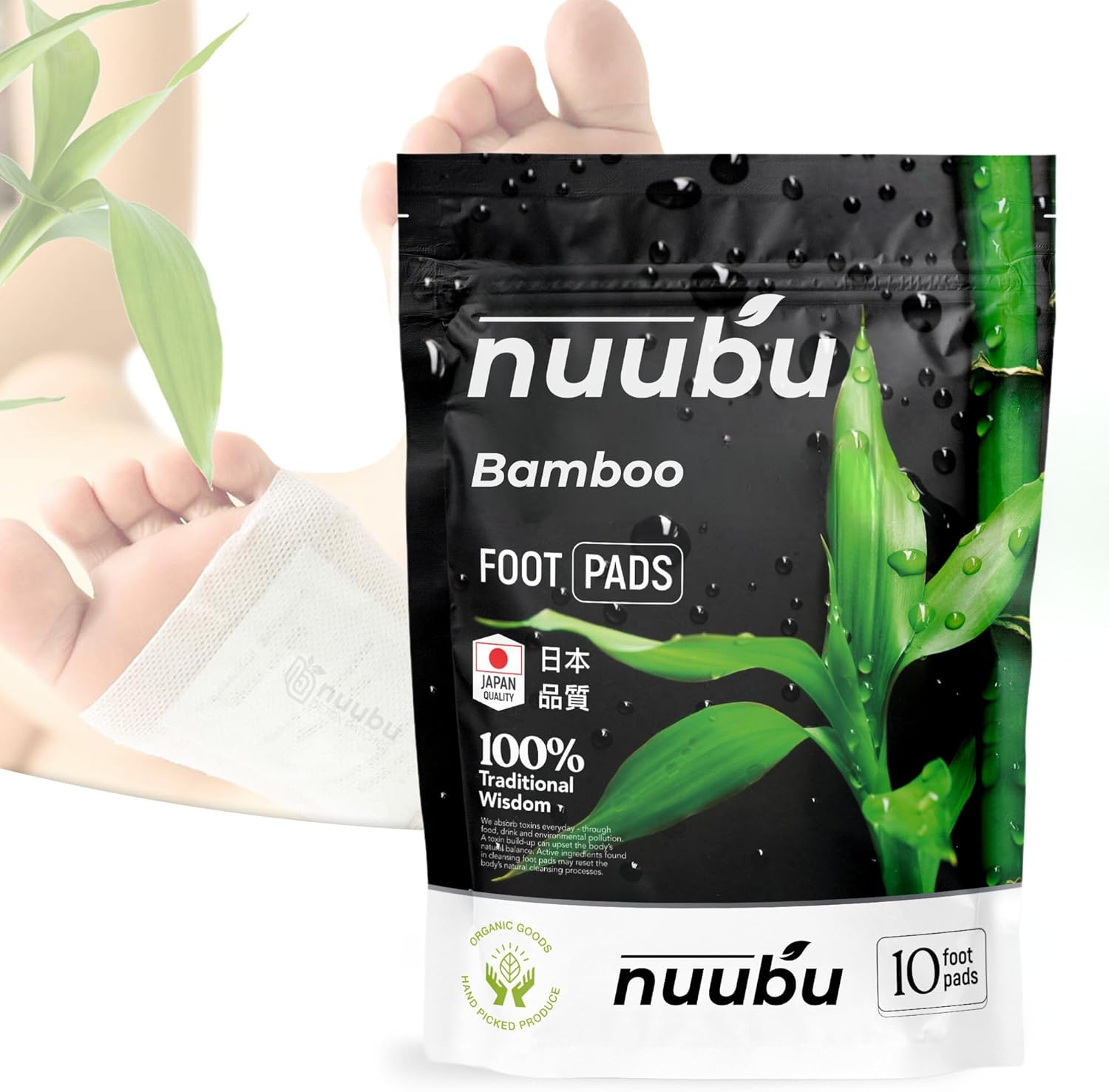 Nuubu Detox Foot Patches for natural toxin removal and enhanced well-being, inspired by traditional Asian herbal remedies.